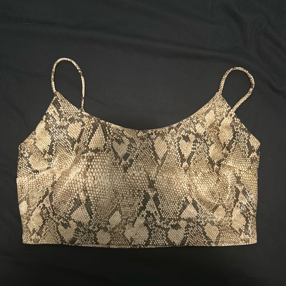 Snake print crop top